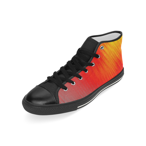 Hilbert Grid Fiery Men’s Classic High Top Canvas Shoes (Model 017)