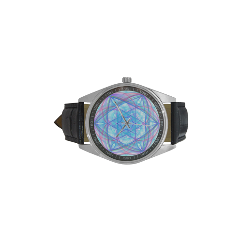 אנרגטית-1 Men's Casual Leather Strap Watch(Model 211)