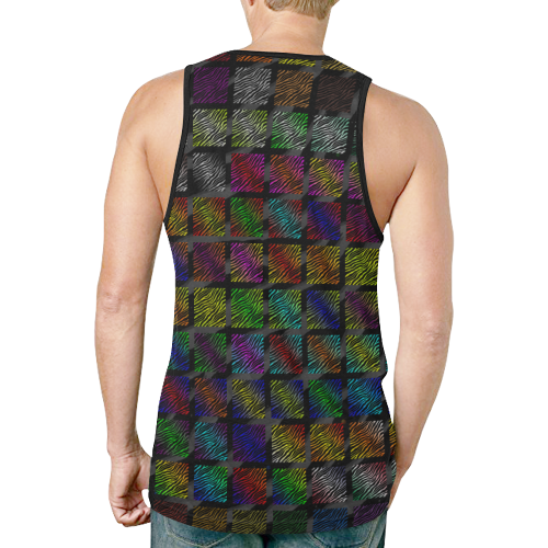Ripped SpaceTime Stripes Collection New All Over Print Tank Top for Men (Model T46)