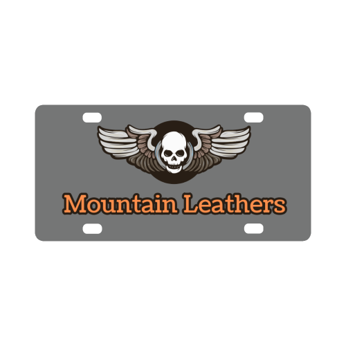 Mountain Leathers Silver License Plate Classic License Plate