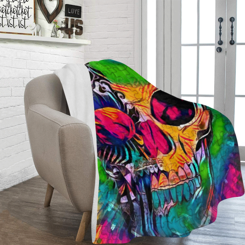 Skull by Popart Lover Ultra-Soft Micro Fleece Blanket 60"x80"