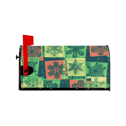 abstract snowflake squares Mailbox Cover