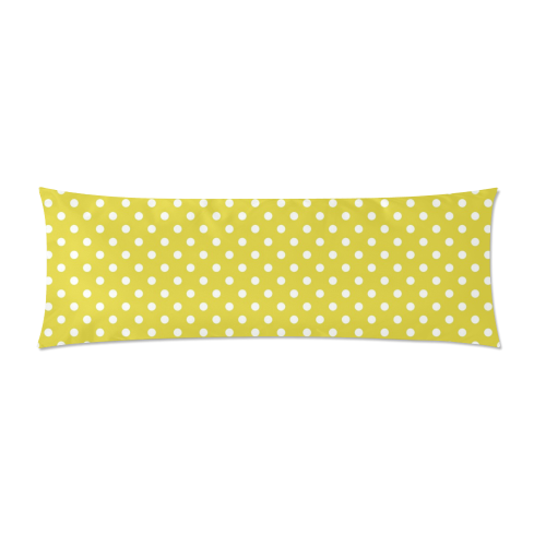 Yellow Polka Dot Custom Zippered Pillow Case 21"x60"(Two Sides)