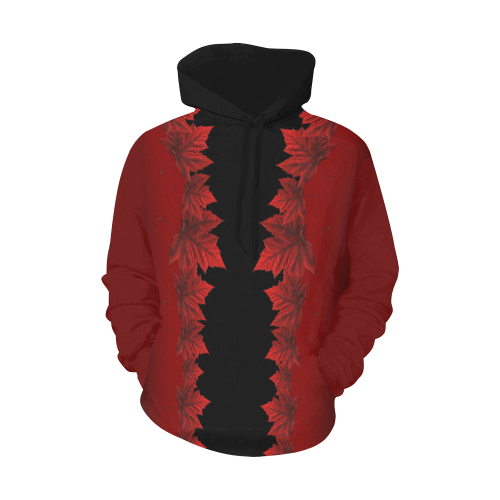 Plus Size Canada Hoodie Canada Maple Leaf Souvenir All Over Print Hoodie for Men/Large Size (USA Size) (Model H13)