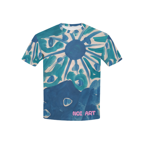 SERIES NOALIE WATERCOLOR BLUE SUN Kids' All Over Print T-shirt (USA Size) (Model T40)
