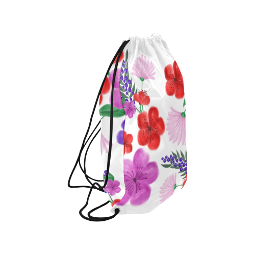 BUNCH OF FLOWERS Small Drawstring Bag Model 1604 (Twin Sides) 11"(W) * 17.7"(H)