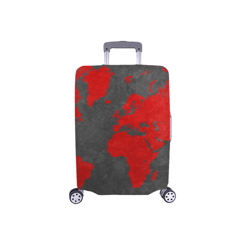 world map #map #worldmap Luggage Cover/Small 18"-21"