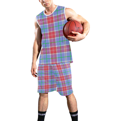 PINK TARTAN 5 All Over Print Basketball Uniform