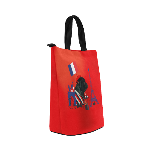 Proud Pug from Paris Nylon Lunch Tote Bag (Model 1670)
