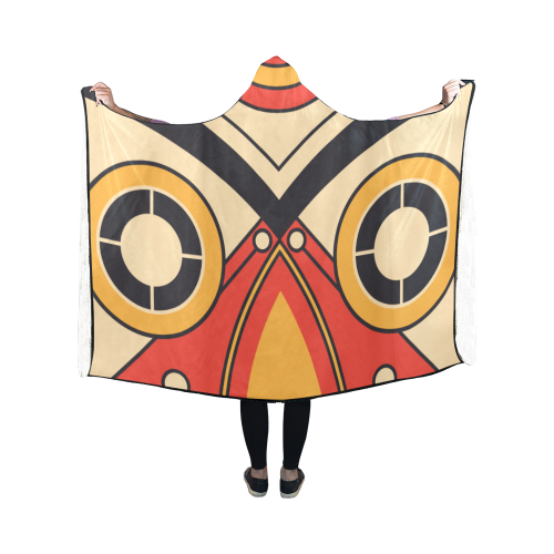 Geo Aztec Bull Tribal Hooded Blanket 50''x40''