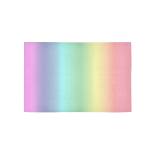 Pastel Rainbow Area Rug 5'x3'3''