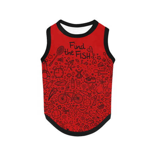 Picture Search Riddle - Find The Fish 1 All Over Print Pet Tank Top