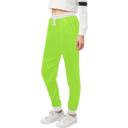 color green yellow Unisex All Over Print Sweatpants (Model L11)