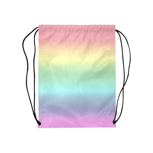 Pastel Rainbow Medium Drawstring Bag Model 1604 (Twin Sides) 13.8"(W) * 18.1"(H)
