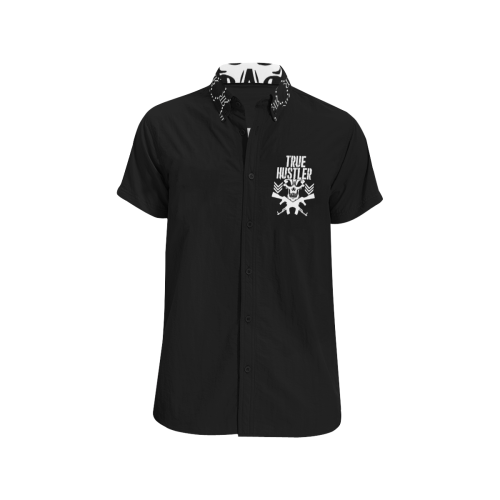 Rivera Royale Bevel on Black Men's All Over Print Short Sleeve Shirt/Large Size (Model T53)