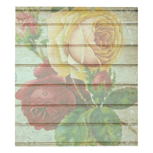 Vintage Wood Roses Quilt 70"x80"