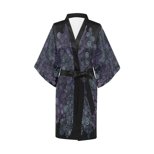 3d Psychedelic Ultra Violet Powder Pastel Kimono Robe