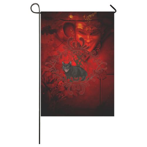 Funny angry cat Garden Flag 28''x40'' （Without Flagpole）