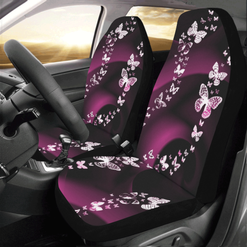 Pink Butterfly Swirls Car Seat Covers (Set of 2)