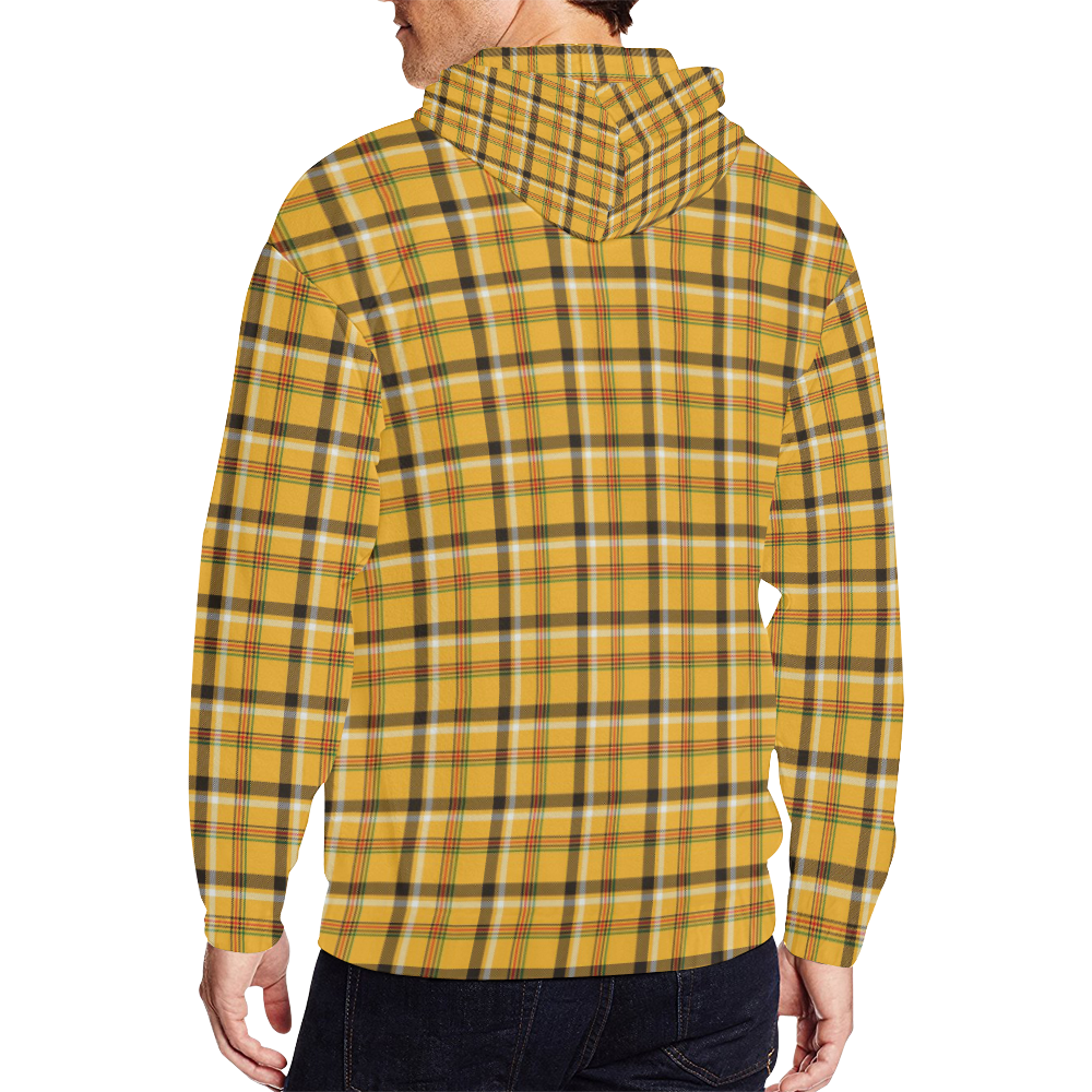 yellow plaid hoodie