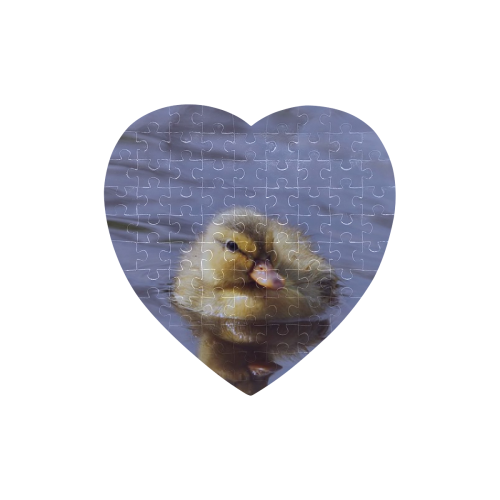 duck baby Heart-Shaped Jigsaw Puzzle (Set of 75 Pieces)
