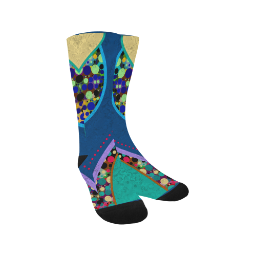 Abstract Pattern Mix - Dots And Colors 1 Trouser Socks (For Men)