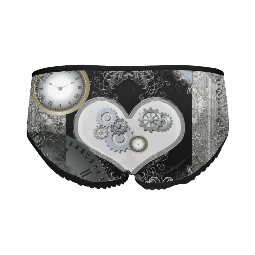 Steampunk, heart, clocks and gears Women's All Over Print Classic Briefs (Model L13)