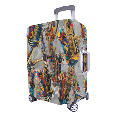 Saxophone Print Luggage Cover Luggage Cover/Large 26"-28"