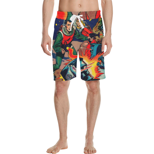 Battle in Space Men's All Over Print Casual Shorts (Model L23)