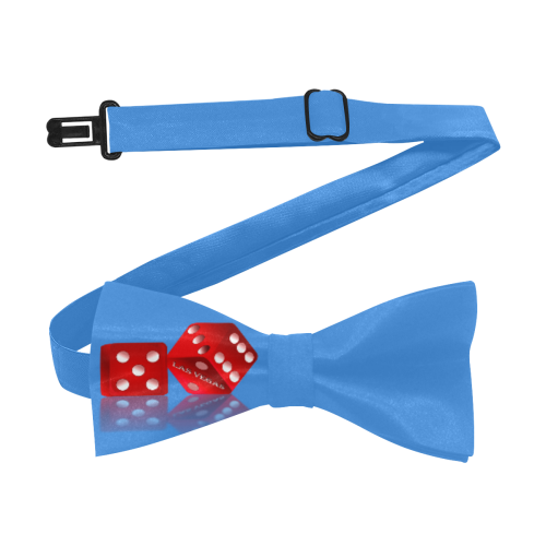 Las Vegas Craps Dice / Blue Custom Bow Tie