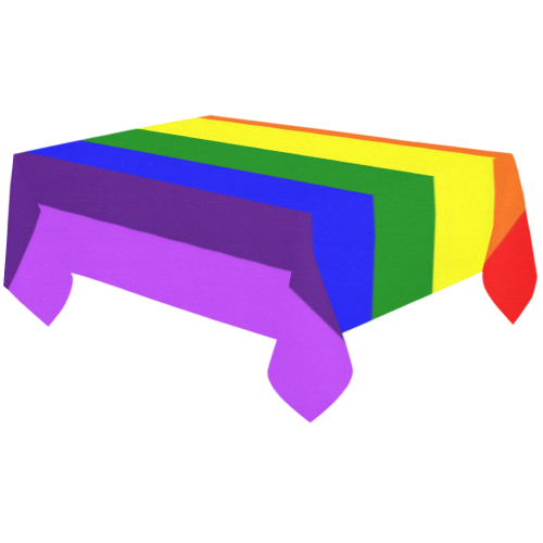 Rainbow Flag (Gay Pride - LGBTQIA+) Cotton Linen Tablecloth 60"x120"