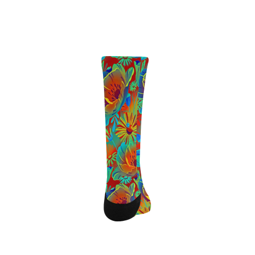 bright tropical floral Women's Custom Socks
