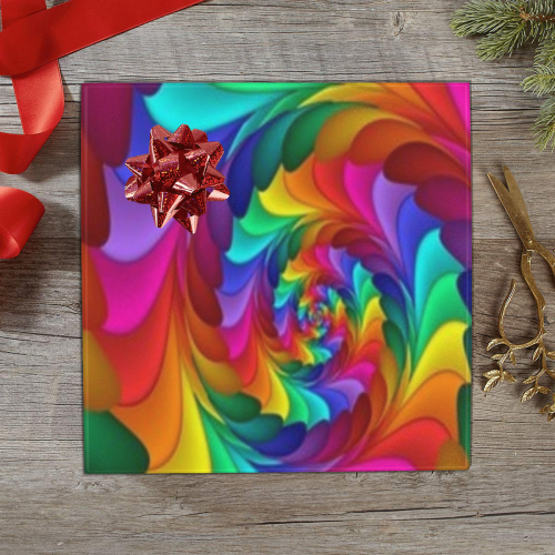 RAINBOW CANDY SWIRL Gift Wrapping Paper 58"x 23" (1 Roll)