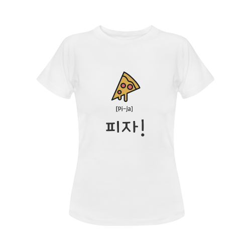 pizzakoreanshirtwomen Women's Classic T-Shirt (Model T17）