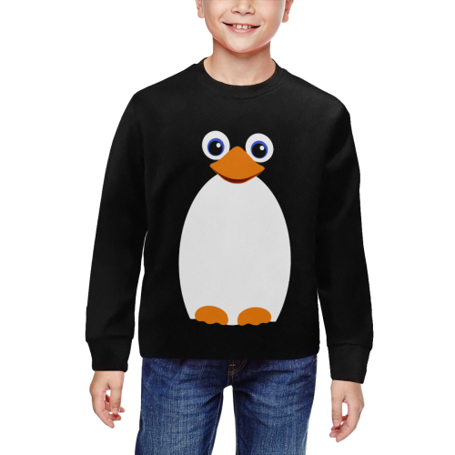 Smiling Penguin All Over Print Crewneck Sweatshirt for Kids (Model H29)
