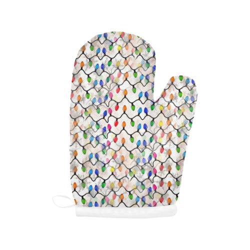 Christmas Lights by Nico Bielow Oven Mitt (Two Pieces)