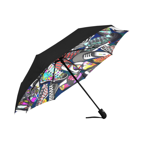 A pile multicolored SHOES / SNEAKERS pattern Anti-UV Auto-Foldable Umbrella (Underside Printing) (U06)