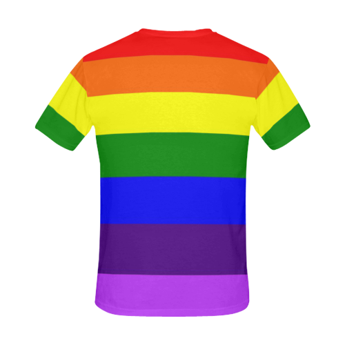 Rainbow Flag (Gay Pride - LGBTQIA+) All Over Print T-Shirt for Men/Large Size (USA Size) Model T40)