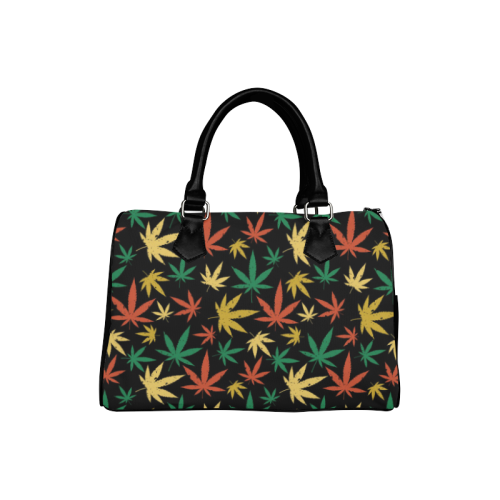 Cannabis Pattern Boston Handbag (Model 1621)