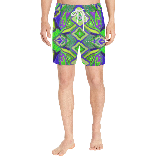 coral 6 Men's Mid-Length Swim Shorts (Model L39)