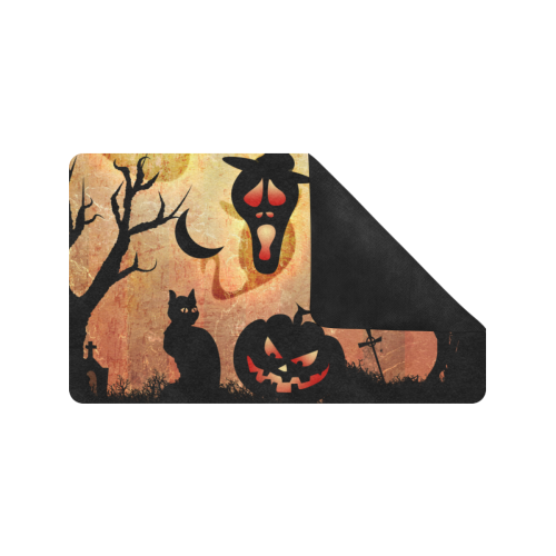 Funny halloween design Doormat 30"x18" (Black Base)