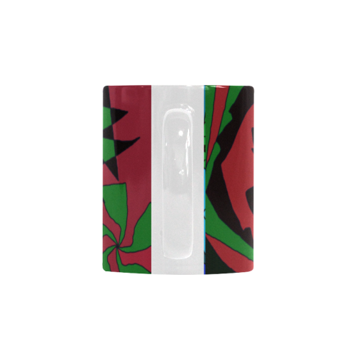 Red, Green and Black Abstract 2020 Custom White Mug (11OZ)