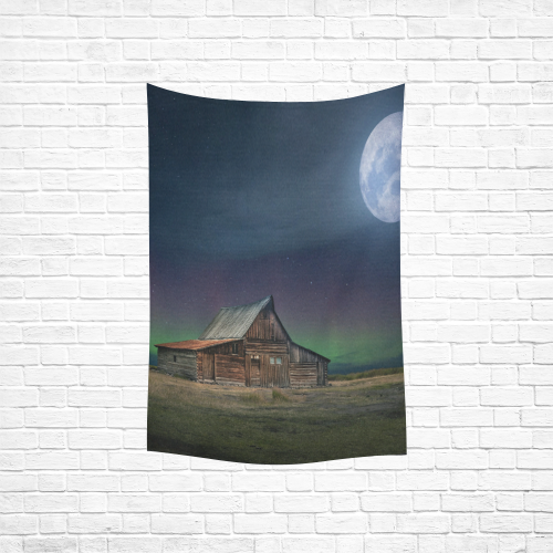 Moonlit Country Dream Cotton Linen Wall Tapestry 40"x 60"