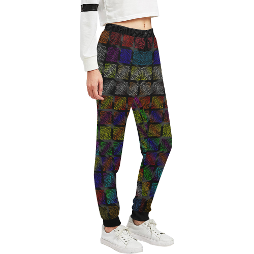 Ripped SpaceTime Stripes Collection Unisex All Over Print Sweatpants (Model L11)