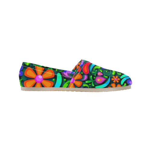 floral pattern 1116 A Women's Classic Canvas Slip-On (Model 1206)