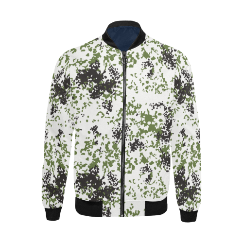 Snow Flecktarn Schneetarn Fleck camouflage All Over Print Bomber Jacket for Men (Model H31)