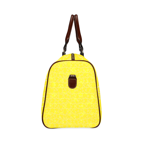 Yellow Pop Art by Nico Bielow Waterproof Travel Bag/Large (Model 1639)