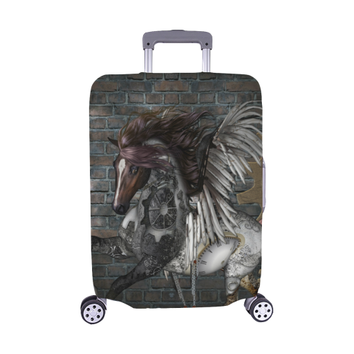 Steampunk, awesome steampunk horse with wings Luggage Cover/Medium 22"-25"