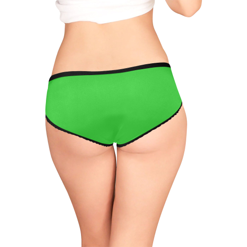 color lime green Women's All Over Print Girl Briefs (Model L14)