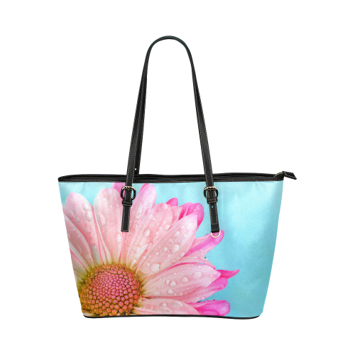 Flower Leather Tote Bag/Small (Model 1651)